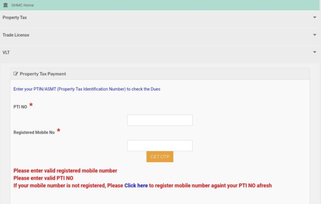 GHMC Property Tax Pay 2023 Online Pay Download Receipt